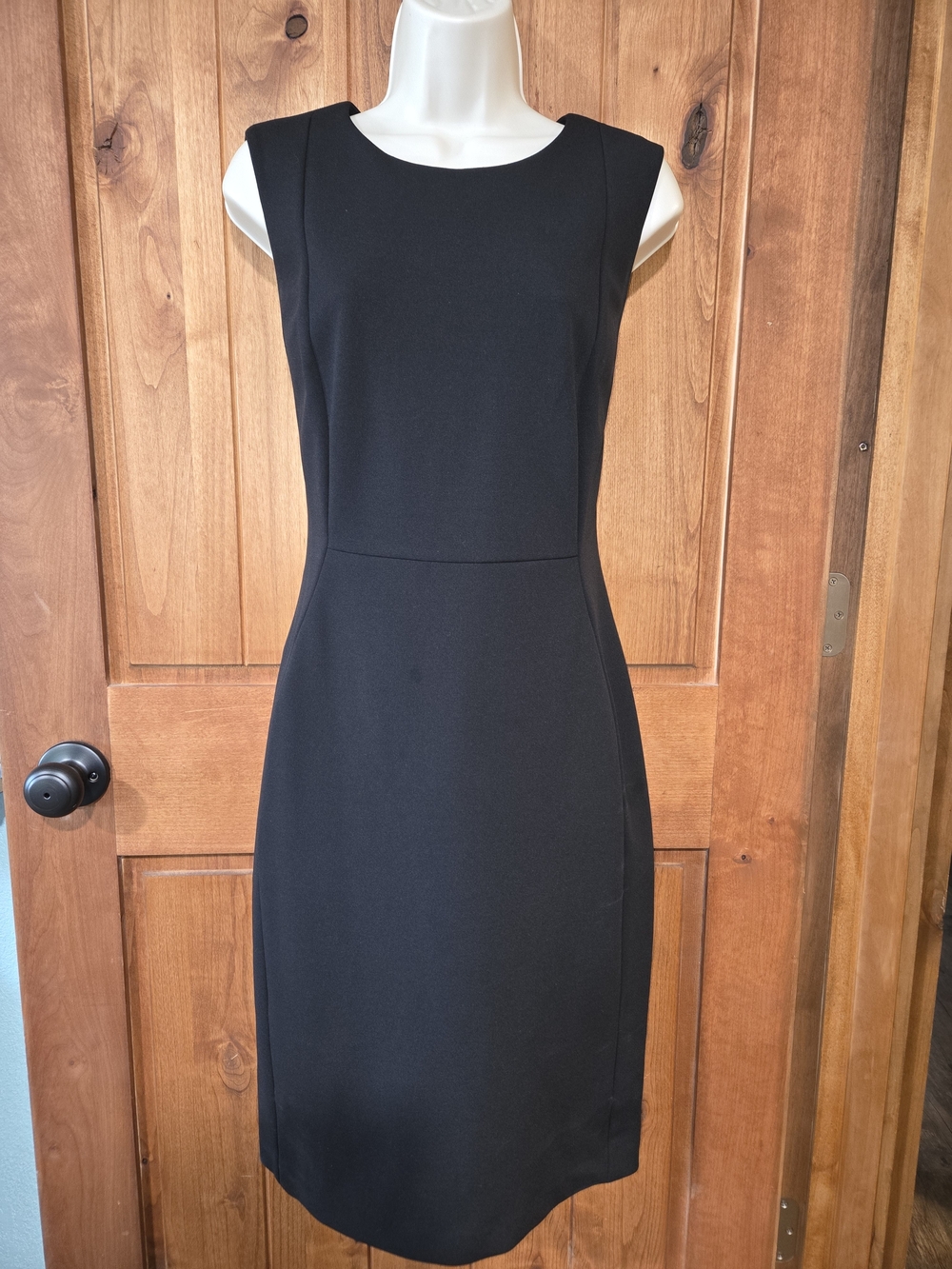 Calvin Klein Black Sleeveless Midi Sheath‎ Dress